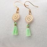 Tassel earrings in mint green – Bild 2
