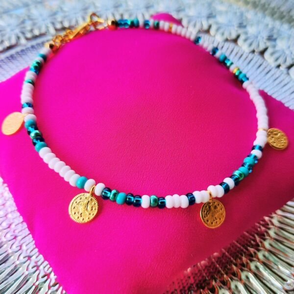 Ocean coin anklet