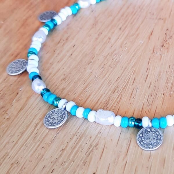 Ocean coin anklet