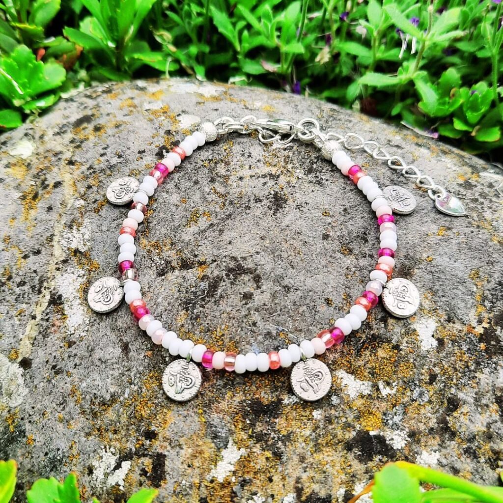 Blush coin bracelet