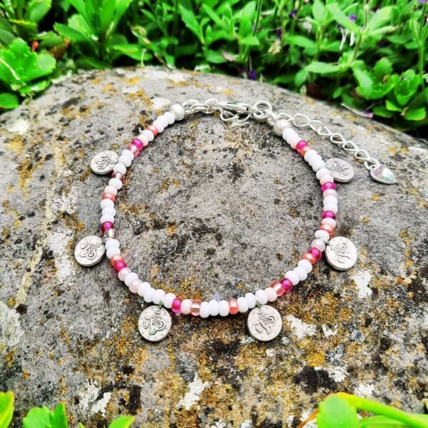 Blush coin bracelet