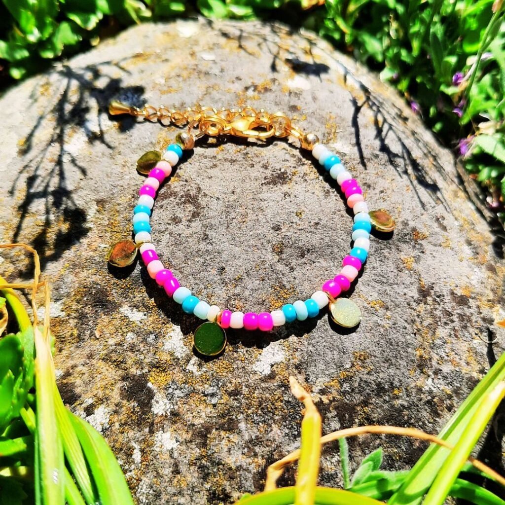 Blush and blue dreams bracelet