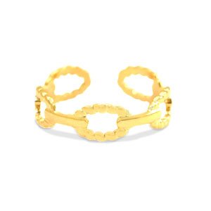 Gold link ring