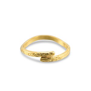 Gold ripple ring