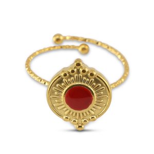 Gold cherry ring