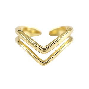 Gold pinnacle ring