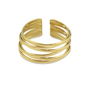 Gold cascade ring