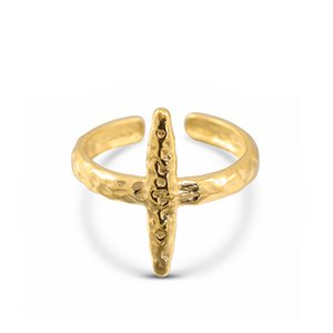 Gold contour ring