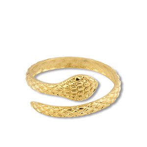 Gold serpent ring
