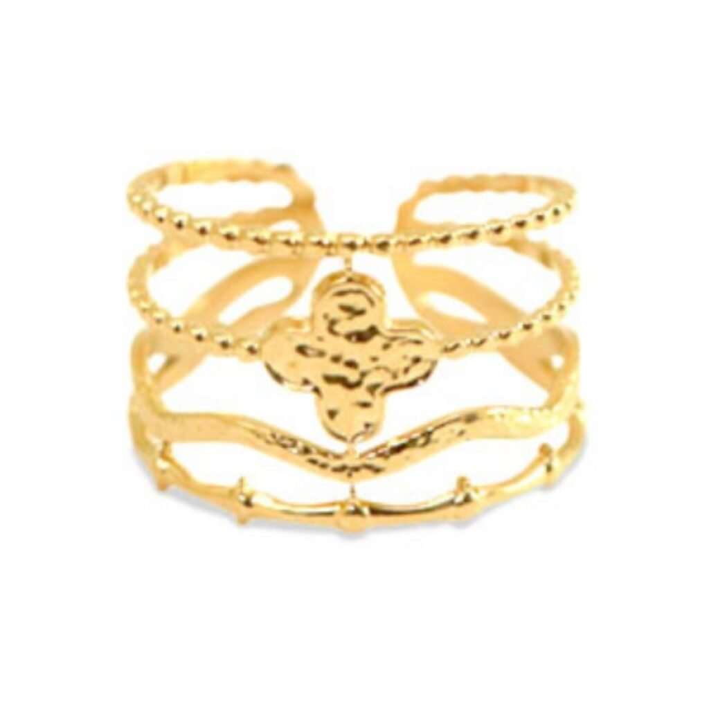 Gold wildflower ring